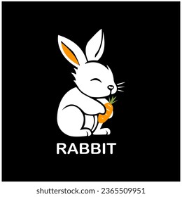 rabbit flat modern icon illustration