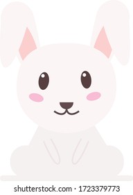 Rabbit in flat style. Vector Illustration
