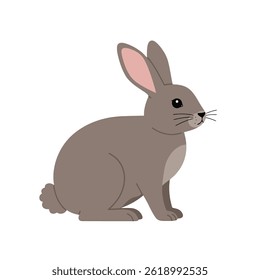 Rabbit flat vector illustration Eps 10