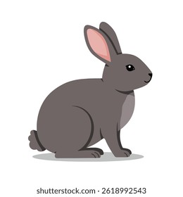 Rabbit flat vector illustration Eps 10