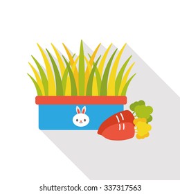 rabbit food flat icon