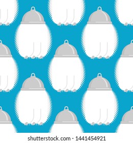 Rabbit foot Talisman for good luck pattern seamless. Vector background 