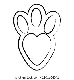 rabbit footprint  icon