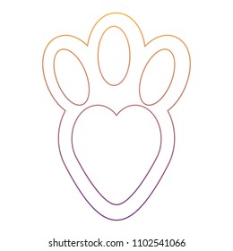 rabbit footprint  icon