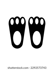 Kaninchen-Footprint-Symbol, Vektorsymbol mit der besten Bildqualität.