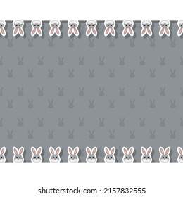 Rabbit with frame for banner, poster, and greeting card