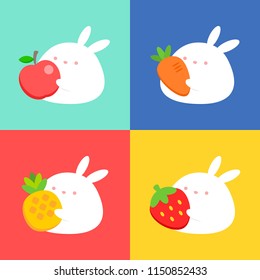 Rabbit and Fruits