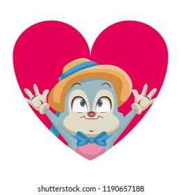 Rabbit funny cartoon