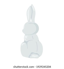 The rabbit is funny, cute, red, gray and white. Long ears
