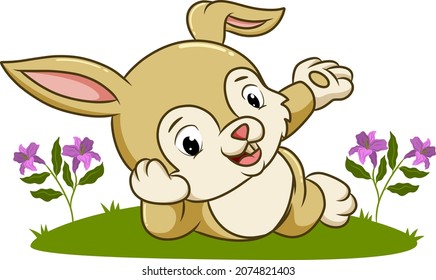 The rabbit is gesturing something of illustration