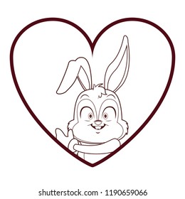 Rabbit with gloves cartoon