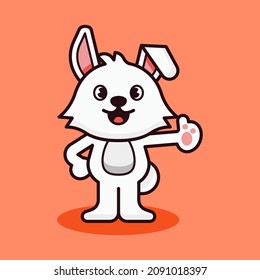 Rabbit Good Thumbs Up Illustration