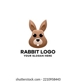 Ilustración del logotipo de degradado de conejo Ilustración