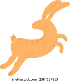 Rabbit With Grainy Texture Vector Illustration