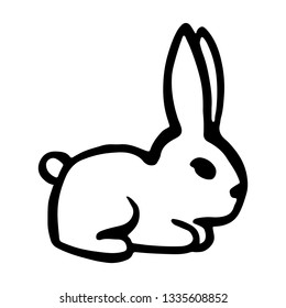 Rabbit hand drawn bunny easter pet