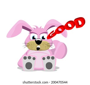 rabbit with hand like