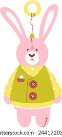Rabbit Hanging Toy Vector Illustration
