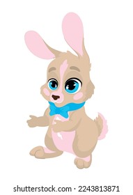 rabbit happy easter icon isolated