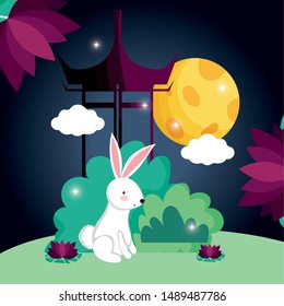rabbit happy moon festival image