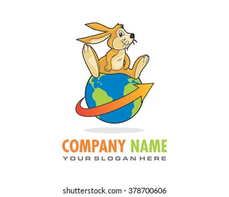 rabbit hare bunny earth vector