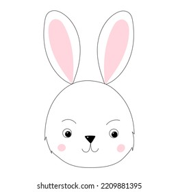 Rabbit Hare Cartoon Portrait Sketch Outline Stock Vector (Royalty Free ...