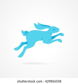 Rabbit, hare gradient logo