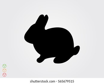 rabbit, hare, icon, vector illustration eps10