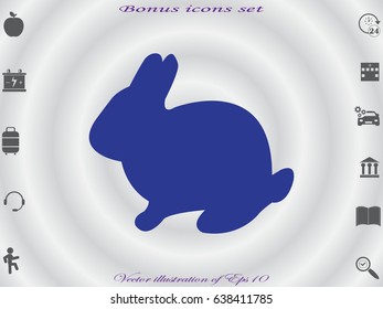 rabbit, hare, icon, vector illustration eps10