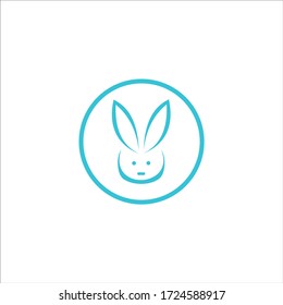 Conejo, liebre, silueta. Logo vintage, huella retro, afiche para la carnicería, silueta de conejo. Plantilla de logotipo para el negocio de la carne, tienda de carne. Conejo de silueta blanca negra. Ilustración vectorial