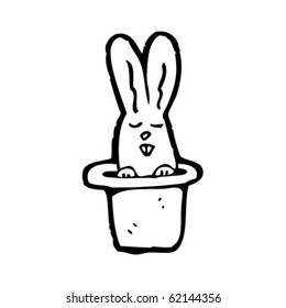 rabbit in hat cartoon
