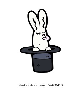 rabbit in hat cartoon