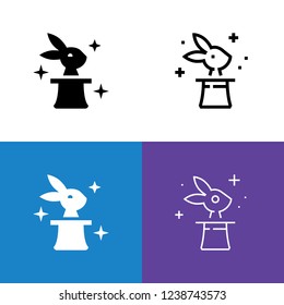 Rabbit In The Hat Icon Set