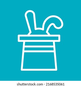 Rabbit in Hat icon vector image. Can also be used for Village. Suitable for mobile apps, web apps and print media.