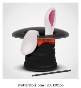 rabbit in hat vector