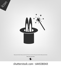 Rabbit in hat vector icon