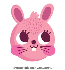 rabbit head animal icon isolated
