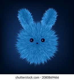 Rabbit head. Conceptual avatar. Vector illustration.