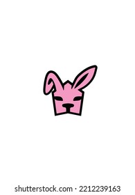 rabbit head drawing vector illustration design