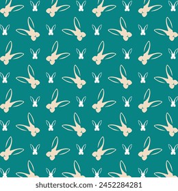 Rabbit head especial trendy multicolor repeating pattern vector illustration background design