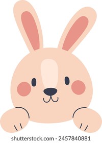 Rabbit Head And Hands Vector Illustration