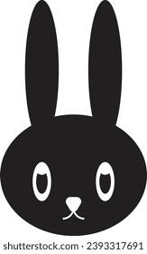 Rabbit head icon isolated on on white background . Rabbit icon vector