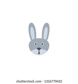 Rabbit head icon on a white background