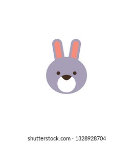 rabbit head icon on a white background