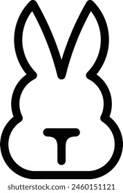 rabbit head icon, rabit icon sign