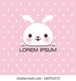 Rabbit head icon vector 