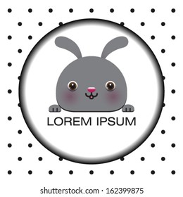 Rabbit head icon vector 