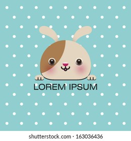 Rabbit head icon vector 