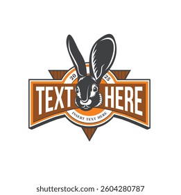 rabbit head illustration, vector art.