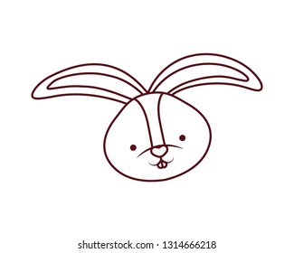rabbit head isolated icon