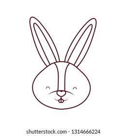 rabbit head isolated icon